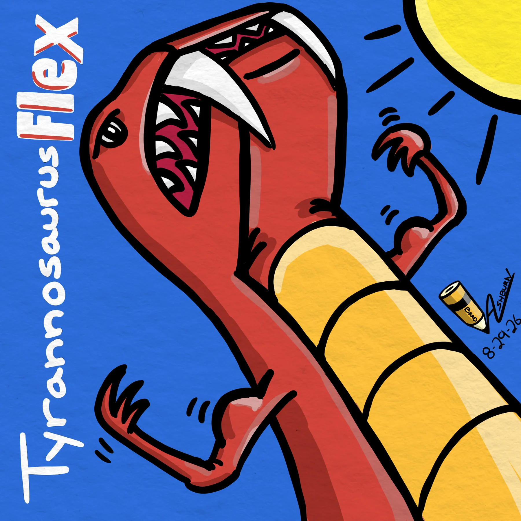 Tyrannosaurus flexing in the sunshine