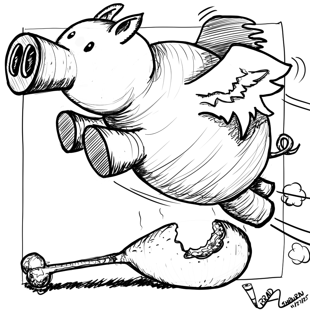 Flying Pig on Thanksgiving