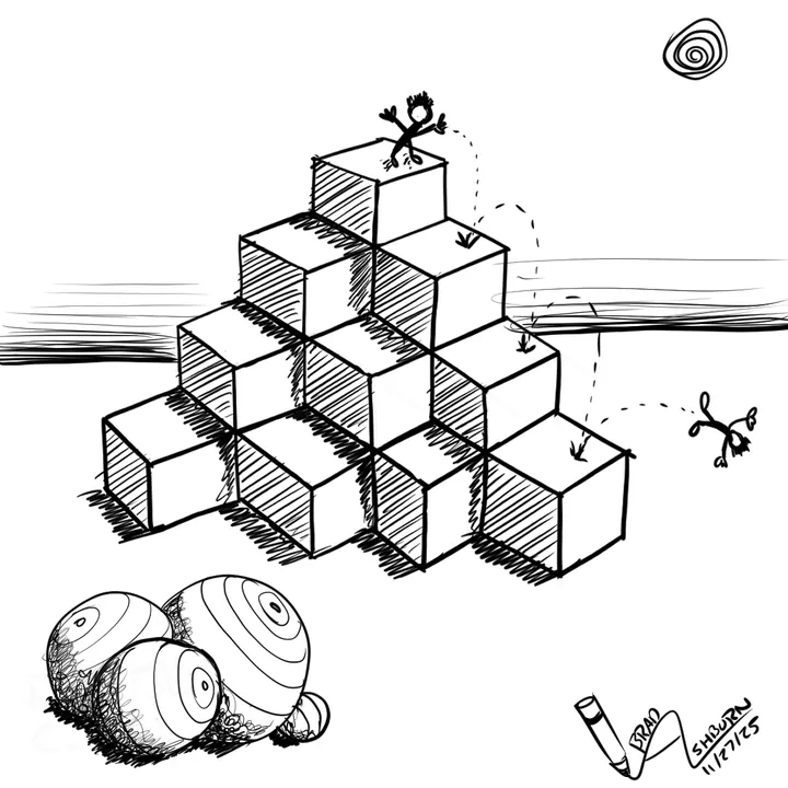 Pyramid of Cubes