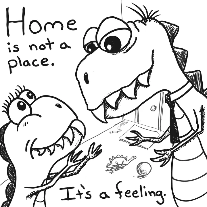 Daddy and Daughter T-rexes